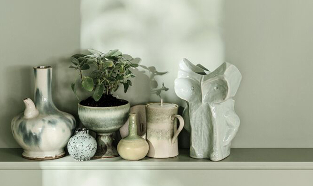 Soulful Sage gecombineerd met naturel hout en linnen
